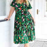 Gabrielle Reversible Dress in hello sunshine black