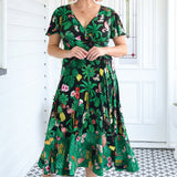 Gabrielle Reversible Dress in hello sunshine black