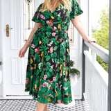 Gabrielle Reversible Dress in hello sunshine black