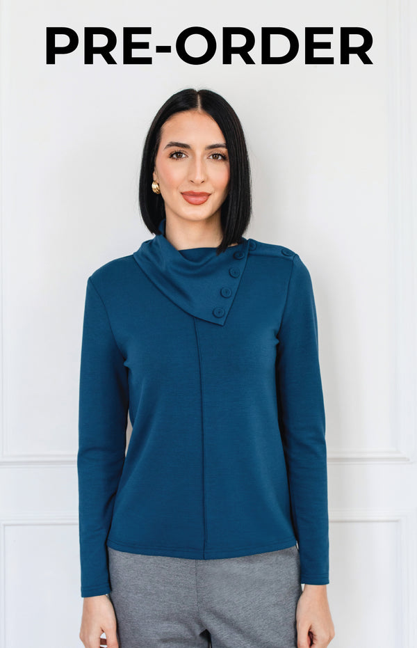 PRE-ORDER Weekend Ponte Top in petrol