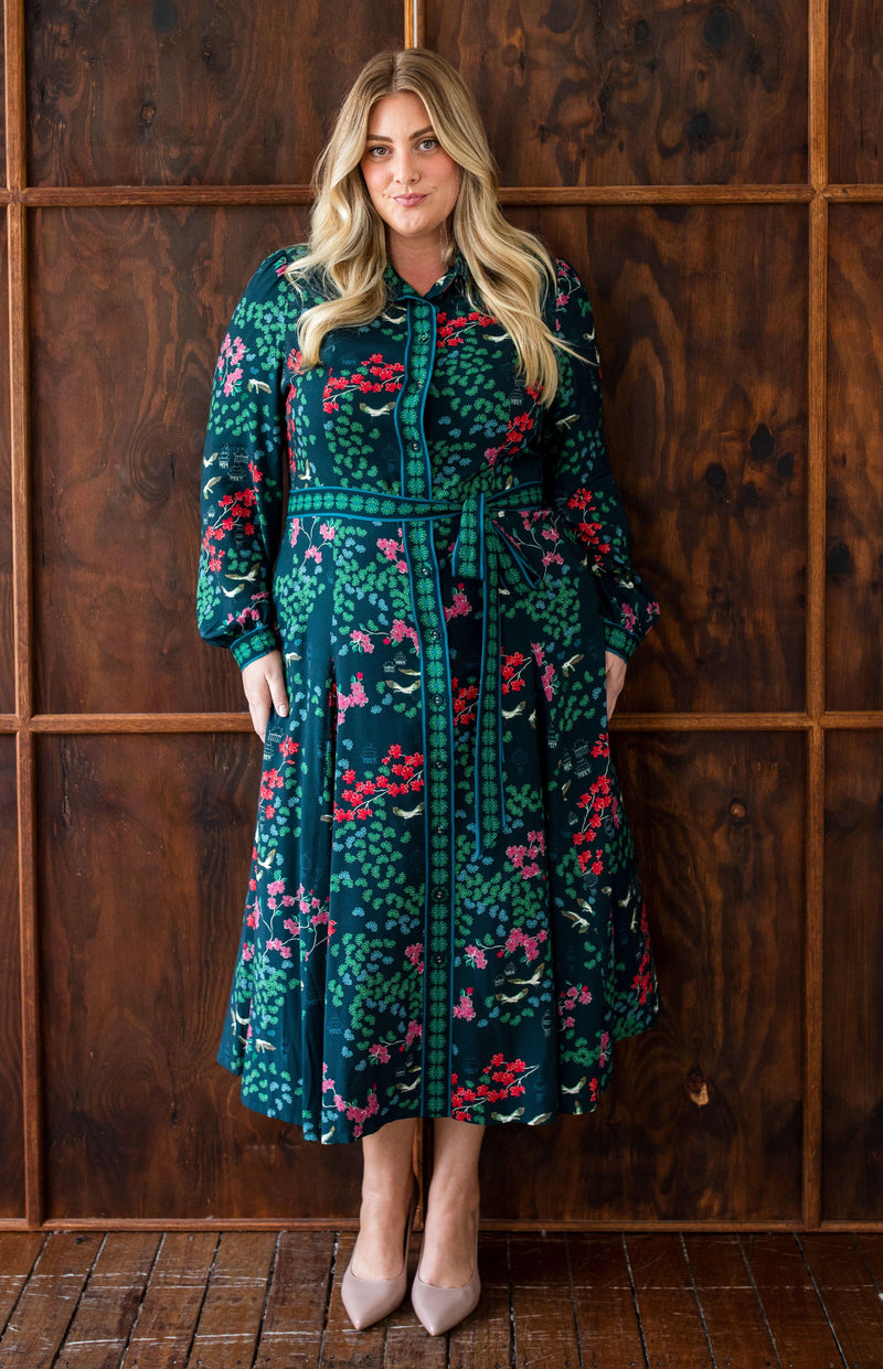 Leticia Dress in enchanted petrol