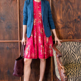 Sophia Dress in leading lady rose