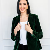 PRE-ORDER #1 Fancy Velvet Blazer in green