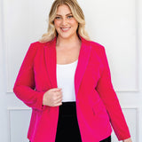 PRE-ORDER #2 Fancy Velvet Blazer in fuchsia