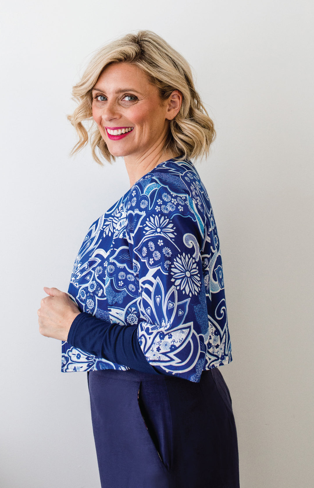 Iris Reversible Jacket in she's the one blue