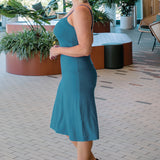 Bamboo Slip Dress in jewel