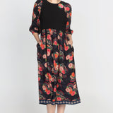 Barbados Midi Dress in now or never black