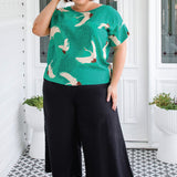 Poppy Top in poetry in motion green