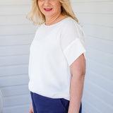 Poppy Top in white