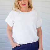 Poppy Top in white