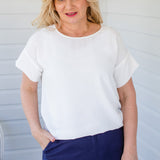 Poppy Top in white