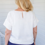Poppy Top in white