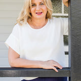 Poppy Top in white