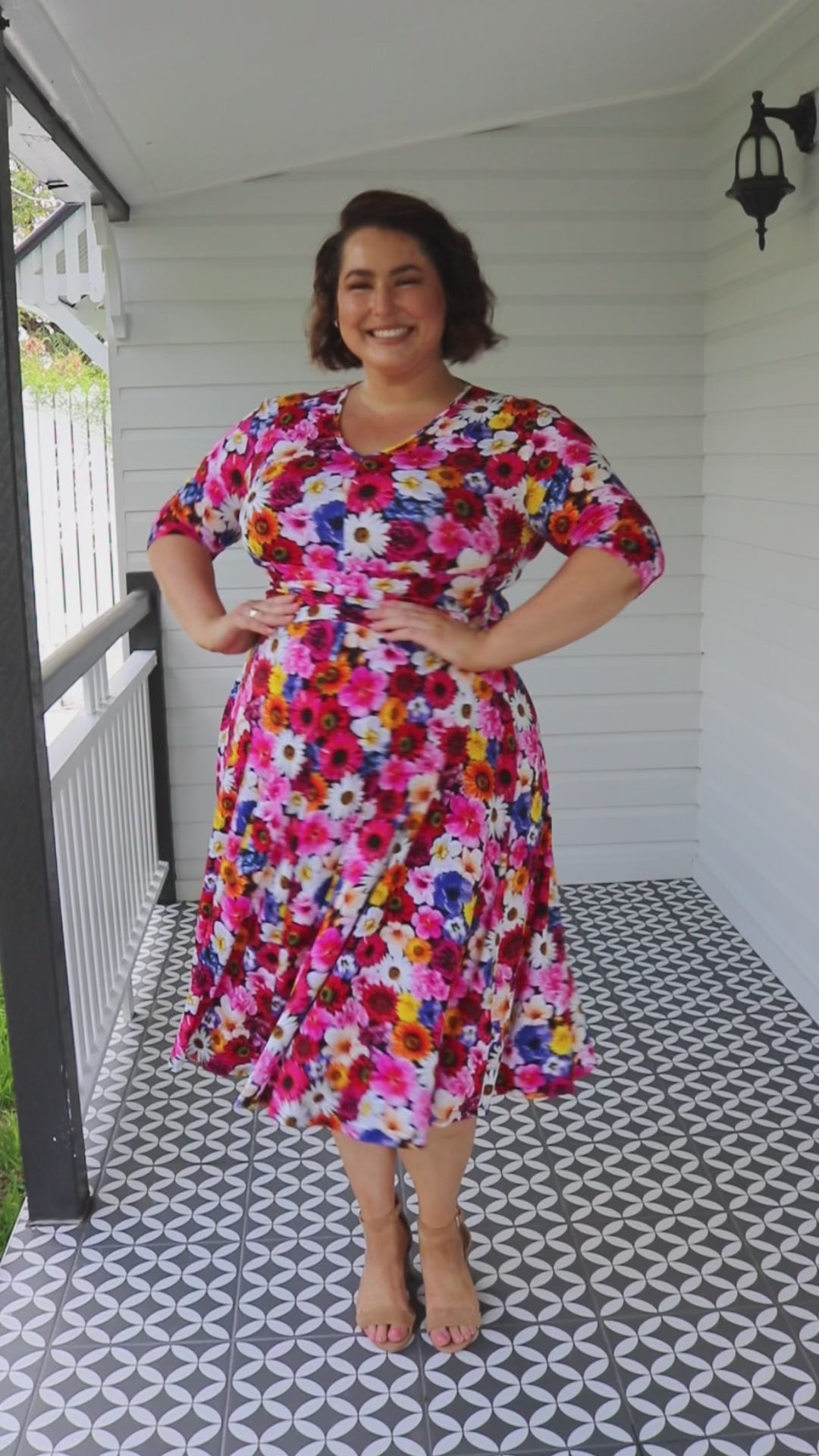 Cleo Dress in garden party