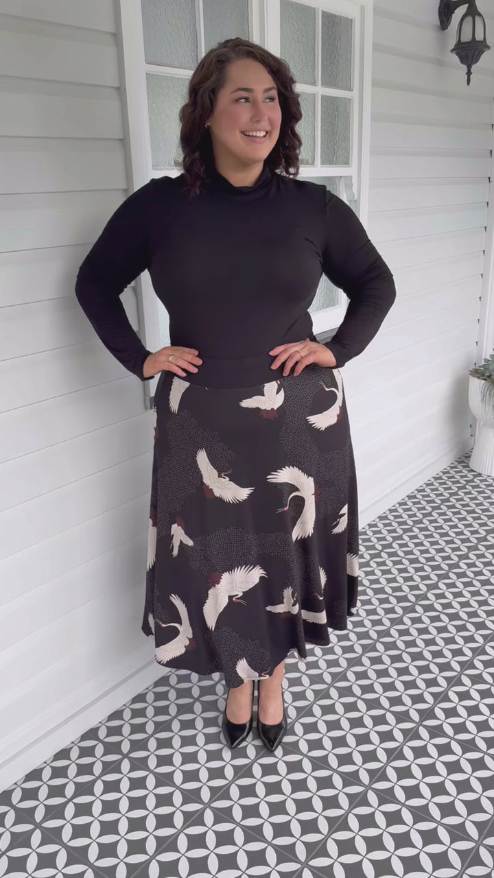 Basic Bamboo Skivvy in black