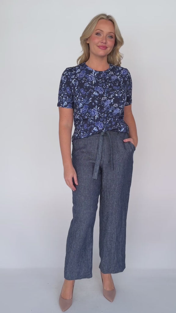 Buttery-soft cotton everyday tee, with hand-painted print by Maiocchi, sizes 6-22.