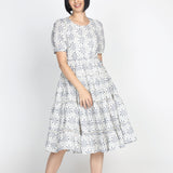 PRE-ORDER Eloise Dress in navy broderie