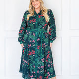 PRE-ORDER Leticia Dress in enchanted petrol