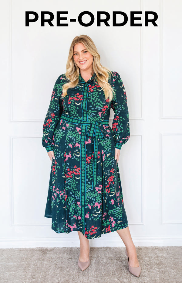 PRE-ORDER Leticia Dress in enchanted petrol