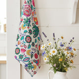 Tea Towel in folk fairytale cream