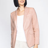 Lily Linen Blazer in blush