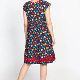 Holiday Dress in rainbow hearts
