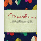 Tea Towel in rainbow hearts