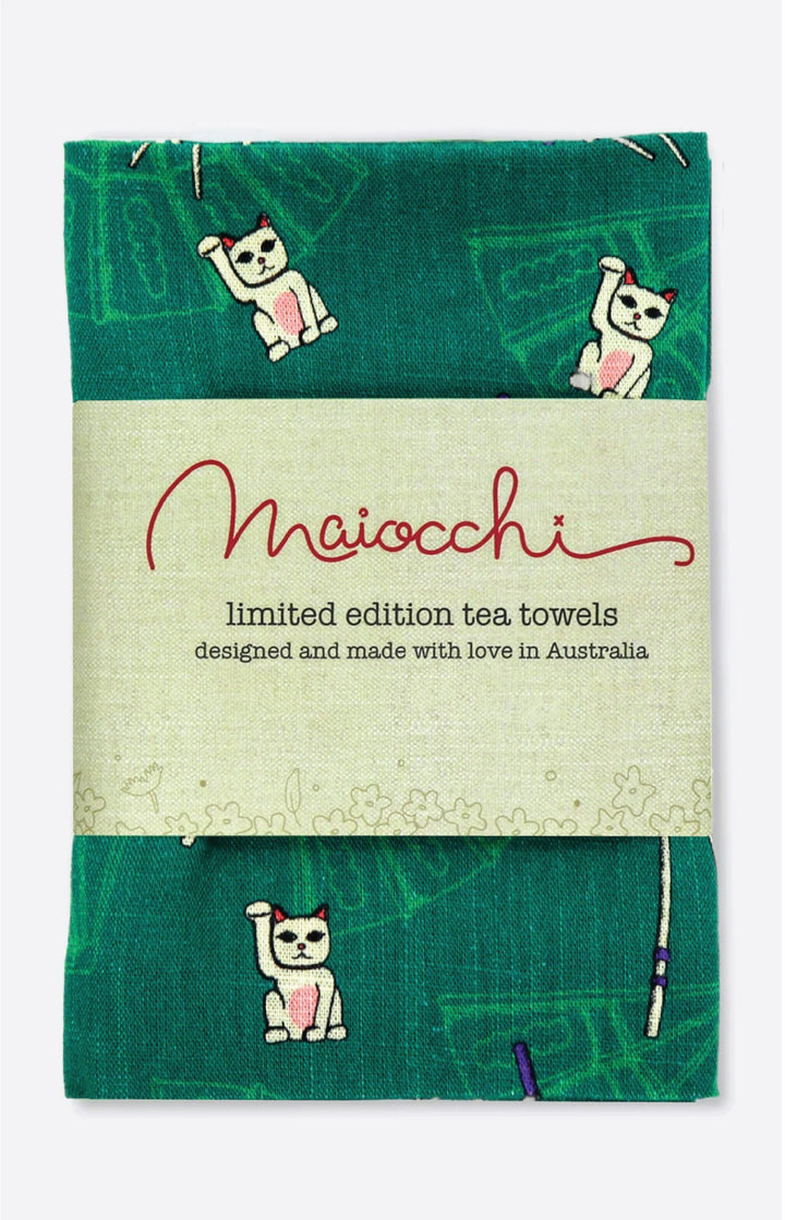 Tea Towel in lucky cat