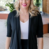 Bella Bamboo Cardie short sleeve in black