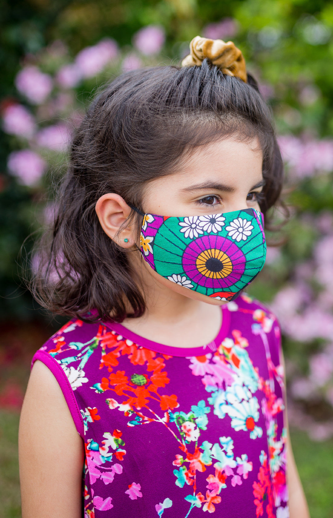 Maiocchi Kids Face Mask in green butterfly