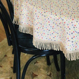 Tablecloth Round in crosshatch cream
