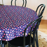 Tablecloth Round in queen of hearts navy