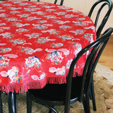 Tablecloth Round in happiness red