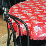 Tablecloth Round in happiness red