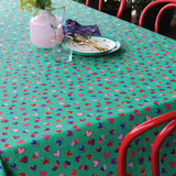 Tablecloth Large in queen of hearts green