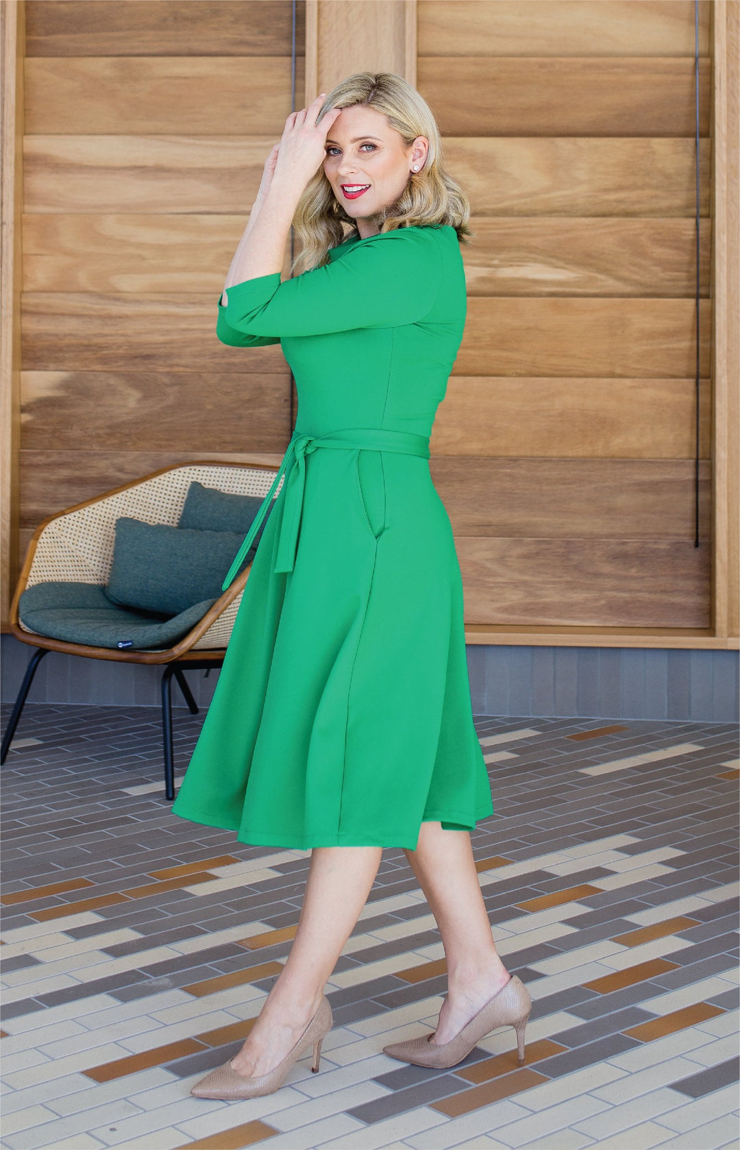 Dorothy Dress in emerald