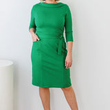 Audrey Dress in emerald