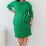 Audrey Dress in emerald