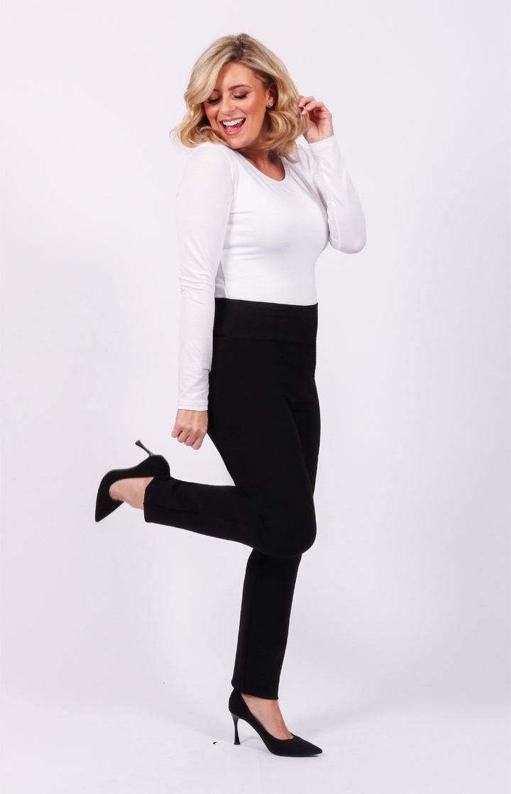 The Perfect Ponte Pant in black