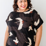 Poppy Top in poetry in motion black