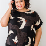 Poppy Top in poetry in motion black