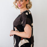 Poppy Top in poetry in motion black