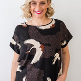 Poppy Top in poetry in motion black