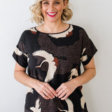 Poppy Top in poetry in motion black