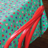 Tablecloth Large in queen of hearts green