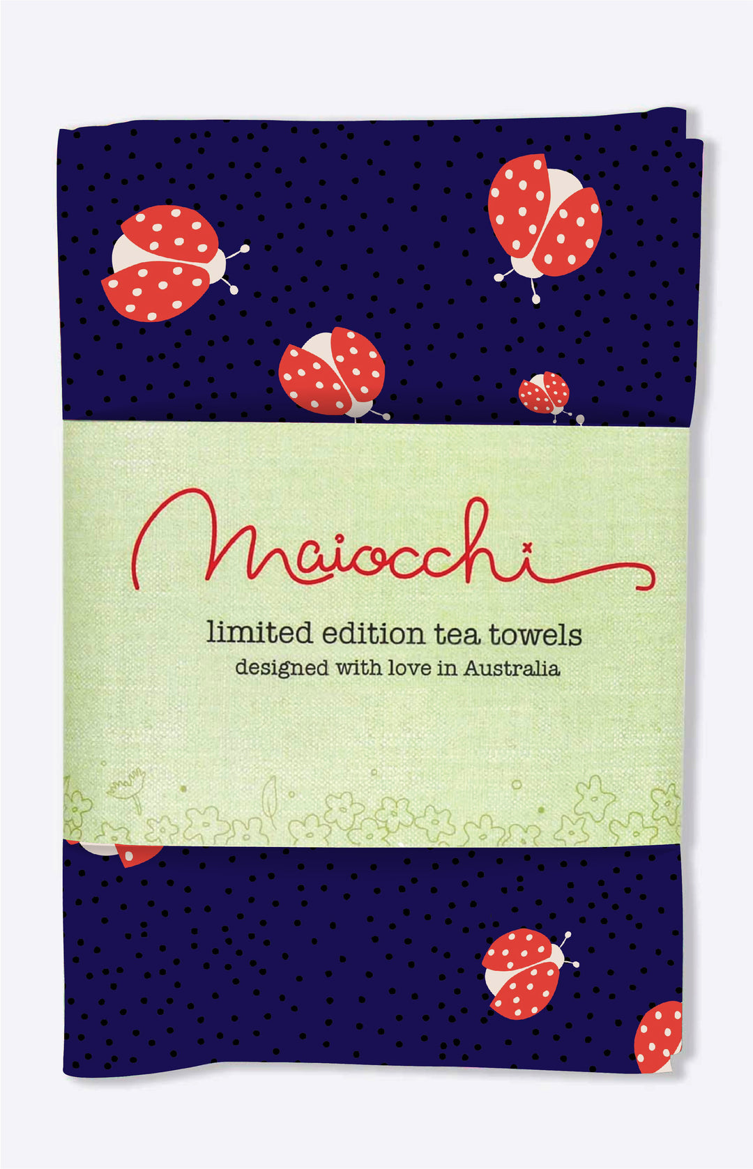 Tea Towel in ladybug