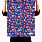 Tea Towel in blue ditsy